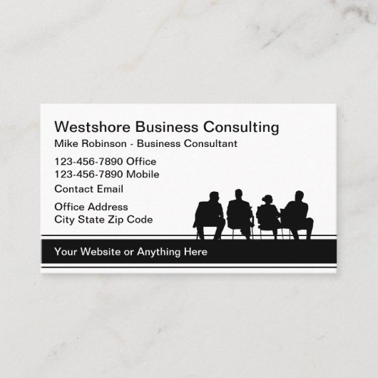 Carte De Visite Service de conseil en entreprise simple (Devant)
