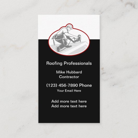 Carte De Visite Service de construction de toitures (Devant)