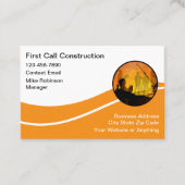 Carte De Visite Service de construction moderne unique (Devant)