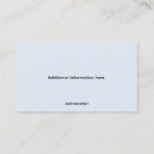Carte De Visite Service de couche en tissu modifiable (Dos)