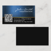 Carte De Visite Service de courtage en transport QR Code professio (Devant / Derrière)