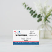 Carte De Visite Service de couverture professionnel (Debout devant)