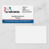 Carte De Visite Service de couverture professionnel (Devant / Derrière)