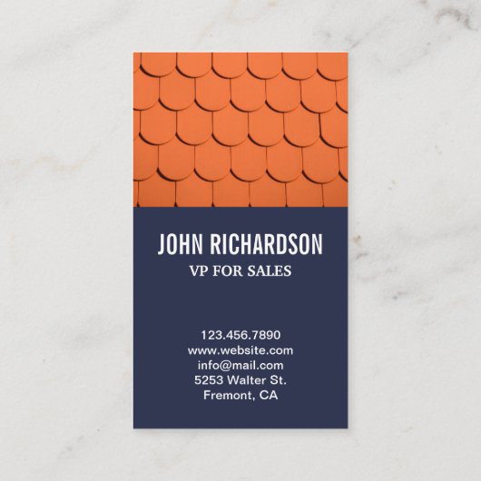 Carte De Visite Service de couverture professionnel de la construc (Dos)