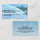 Carte De Visite Service de déblayement de Snowplowing de (Devant / Derrière)