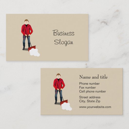 Carte De Visite Service De Démonstration De Neige (Devant / Derrière)