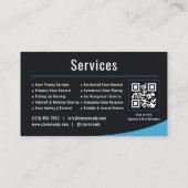 Carte De Visite Service de déneigement Code QR Professionnel (Dos)