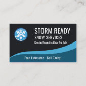 Carte De Visite Service de déneigement Code QR Professionnel (Devant)