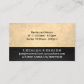 Carte De Visite Service de déplacement de Plate-forme | Restaurati (Dos)