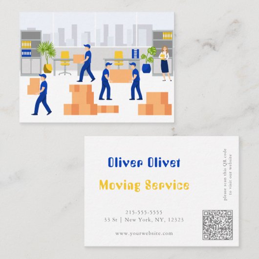 Carte De Visite Service de déplacement Office (Devant / Derrière)