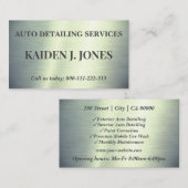 Carte De Visite Service de détail de voiture en acier brossé simpl (Devant / Derrière)