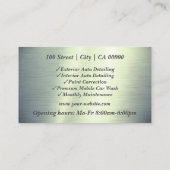 Carte De Visite Service de détail de voiture en acier brossé simpl (Dos)