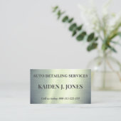 Carte De Visite Service de détail de voiture en acier brossé simpl (Debout devant)