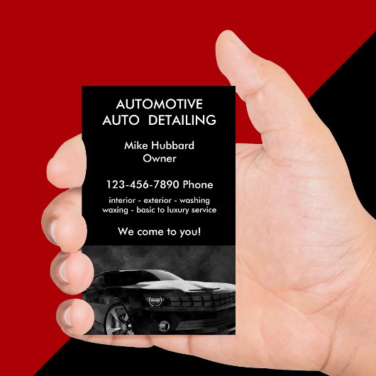 Carte De Visite Service de detailing automobile mobile