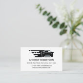 Carte De Visite Service de detailing automobile mobile de lavage d (Debout devant)