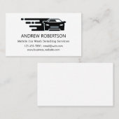 Carte De Visite Service de detailing automobile mobile de lavage d (Devant / Derrière)