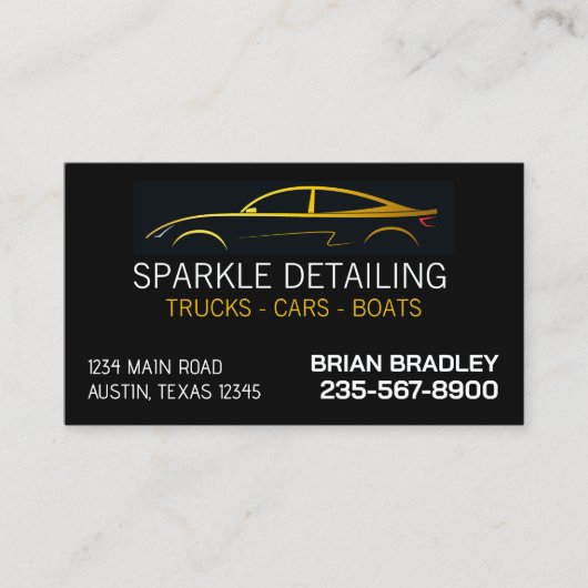 Carte De Visite Service de detailing automobile professionnel (Devant)