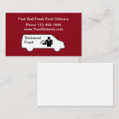 Carte De Visite Service de distribution de nourriture (Devant / Derrière)