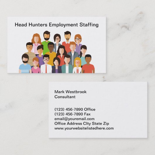 Carte De Visite Service de dotation de l'Agence de l'emploi (Devant / Derrière)