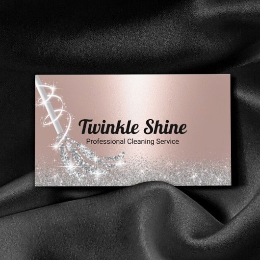 Carte De Visite Service de femme de ménage Rose moderne pour le ne