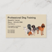 Carte De Visite Service de formation professionnelle des chiens (Devant)