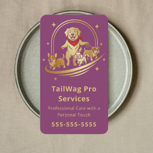 Carte De Visite Service de garde d'animaux de luxe Dresseur Promen