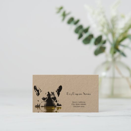 Carte De Visite Service de garde de chien (Debout devant)