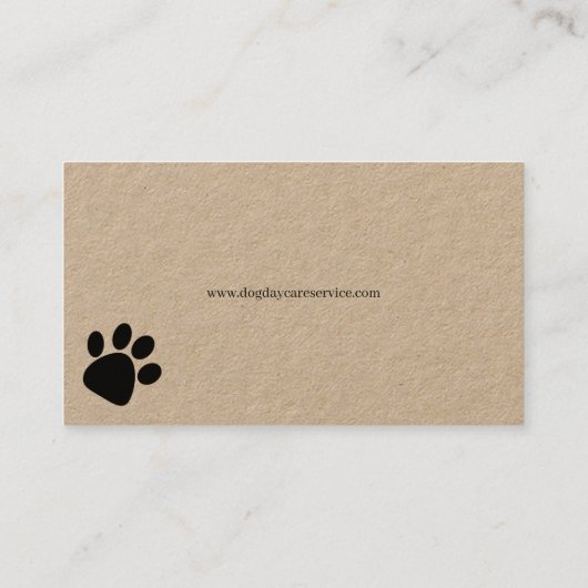 Carte De Visite Service de garde de chien (Dos)