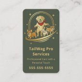 Carte De Visite Service de garde de chien moderne, de garde d'anim (Devant)