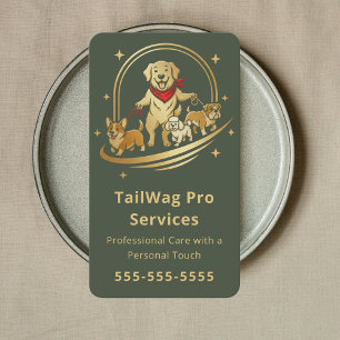 Carte De Visite Service de garde de chien moderne, de garde d'anim