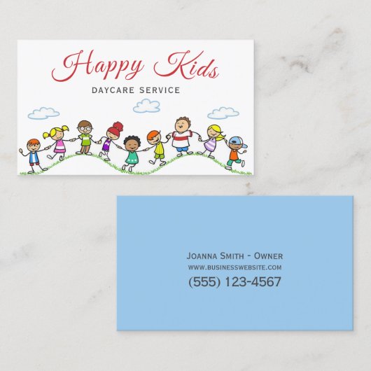 Carte De Visite Service de garde d'enfants (Devant / Derrière)