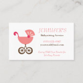 Carte De Visite Service De Garde D'Enfants Pot Poche (Devant)