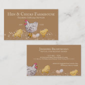 Carte De Visite Service de gardiennage de poulets (Devant / Derrière)