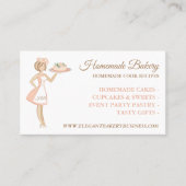 Carte De Visite Service de gâteau femme boulangerie (Devant)