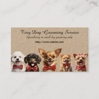 Carte De Visite Service De Grooming De Chien Minuscule
