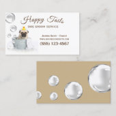 Carte De Visite Service De Grossissement De Bain De Chien (Devant / Derrière)