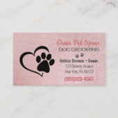 Carte De Visite Service De Grossissement Des Animaux De Compagnie  (Devant)