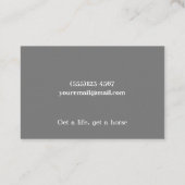 Carte De Visite Service de guerrier équestre en bois blanc rustiqu (Dos)