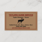 Carte De Visite Service de guide de chasse en plein air Profession (Devant)
