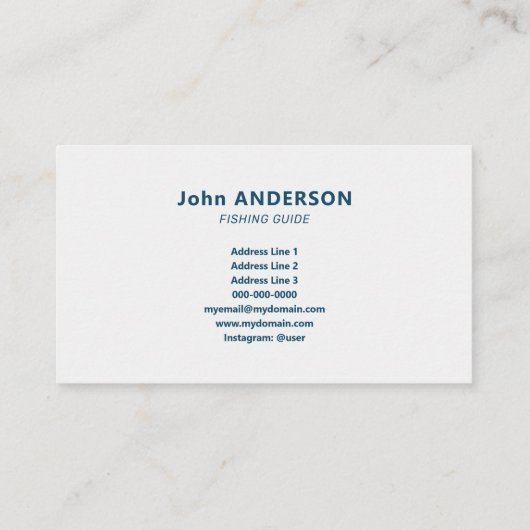 Carte De Visite Service de guide de pêche (Dos)