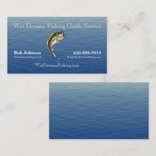 Carte De Visite Service de guide de pêche (Devant / Derrière)