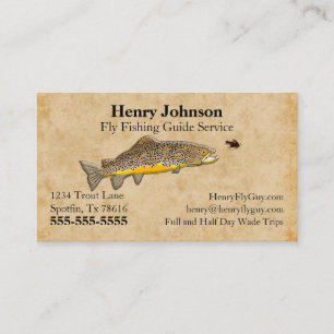 Carte De Visite Service de guide de pêche à la mouche