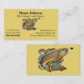 Carte De Visite Service de guide de pêche aérienne (Devant / Derrière)