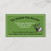 Carte De Visite Service de guide de pêche professionnel (Devant)