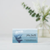 Carte De Visite Service de guide de pêche professionnelle Couleurs (Debout devant)