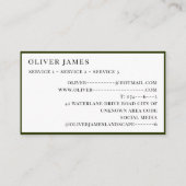 Carte De Visite Service de jardinage et d'entretien de la pelouse (Dos)