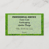 Carte De Visite Service de jardinage professionnel (Dos)