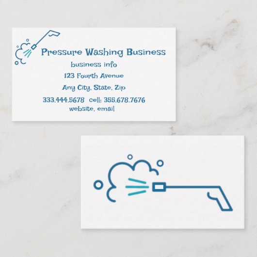 Carte De Visite Service de lavage d'alimentation sous pression per (Devant / Derrière)