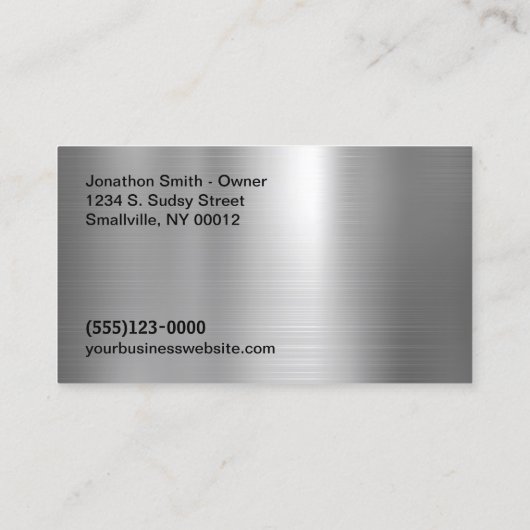 Carte De Visite Service de lavage de pression (Dos)