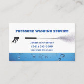 Carte De Visite Service de lavage de pression professionnel (Devant)